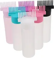 LOORGVEL 6pcs Hair Bottle Hair Comb Oil Bottle Spray Bottle for Hair Squeeze Bottles Spray Bottles for Hair Toner Bottles Hairstylist Hair Color Squeeze Bottle Scalp Oil Applicator Plastic