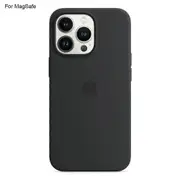 For iPhone 14 Pro Case Compatible with MagSafe Liquid Silicone Phone Back Cover [Induction Popover] Black