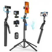 68" Extendable Auto Face Tracking Tripod with Stand, 360° Rotation That Follo...