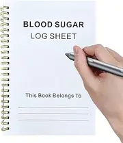 Blood Sugar Log Book | Portable 60-page A5 Log Book - Writing Supplies For Record-Keeping Diet Planning Health Monitoring Doctor Visits Meal Tracking