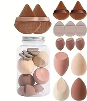 Makeup Sponges and Puffs Set for Foundation Flawless for Liquid Creams and Powders Sponge Makeup Puff Makeup Powder