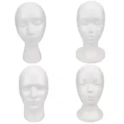 White Foam Head Model Wig Display Stand Rack Female Male Mannequin Head