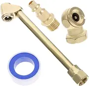 Tire Inflator Nozzle Adapter Kit Air Chuck Set for Air Compressor 1/4 Inch Brass Set