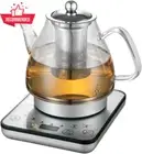 Electric Glass Kettle, 800W Cordless, Fast Boil, Tea Infuser, 1.2L