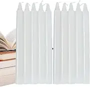 Taper Candles - 10X Tapered Dinner Candles | Unscented Candle | Dripless Tapered Candles | Short Taper Candles | Red/White Natural Wax Candles for Wedding Blessing Celebrations Home