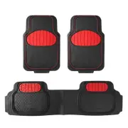Universal Rubber Floor Mats Touchdown Football Design Red for Car SUV Van (for: Mazda)