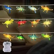 Hoolight Dinosaur String Lights with Bright Dinosaurs Realistic Looking Dinosaur Lights 12 LEDs 8.2ft Children Gift Boy's Room Decor Dino Lights(8 Mode)