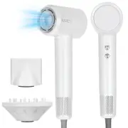 Ionic Hair Dryer with Diffuser and Concentrator, Compact Blow Dryer with 4 He...