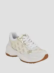 GUESS Women's White Logo Samra Low-Top Sneakers Size: 10
