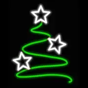 Green Christmas Tree 70cm Rope Light Motif