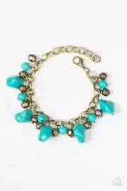 Paparazzi Beaded Bracelet Womens/Practical Paleo - Brass