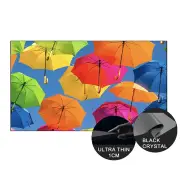 WUPRO Fixed Frame Projector Screen 92/100/110/120/130-Inch 4K Resolution 160° Viewing Angle 10MM Skinny Black Crystal Ci