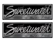 2 Sweetwater Pontoon Boat Classic Stickers. Remastered Name Plate