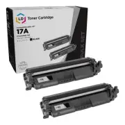 Compatible Toner Replacement for HP 17A CF217A (Black, 2-Pack) 1.6K Page Yield