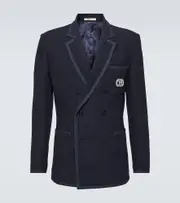 [Valentino] Valentino VLogo Signature tweed blazer AU 90 blue