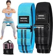 Adjustable Fabric Resistance Bands for Legs & Butt - Non-Slip Exercise Bands with Quick Buckle, 4 Resistance Levels for Yoga, Pilates, Home Workouts