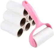 AIMALL Sticky Lint Roller with 6 Refills, Pet Hair Remover for Dog and Cat Fur, Clothes, and Car Dust Cleaning, 12cm Wide Roller, High-Quality PP Material