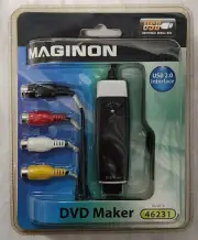 Maginon USB 2.0 DVD Maker Transfer AV VHS TO PC Manual & Software Included #1a