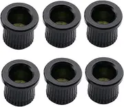 Musiclily Pro Steel Big Lip Style Guitar String Through Body String Ferrules for Tele/Hardtail Strat Style Electric Guitar, Black (Set of 6)