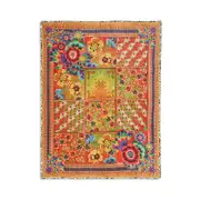Johnny Was Cannes Printed Reversible Travel Blanket