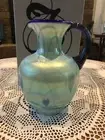 Fenton Glass Green And Blue Pitcher 8800 GF