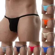 Mens Sexy Pouch Briefs Low Rise G-String Thong Panties Crossdress Underwear Hot