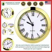 Elegant 1.5-Inch Gold Bezel Mini Quartz Clock with Roman Numerals - Crafts Ideal