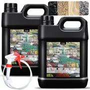 Mulch Glue - 1 Gallon / 128oz Mulch Adhesive Gravel Binder with Applicator fo...