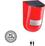 Solar Sound & Light Alarm Motion Sensor 110 Decibels Siren Sound Alert & 6Leds F