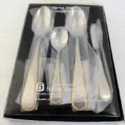 CLASSIC LACE GOLD Heritage Silverware 4 Piece Hostess Set NEW NEVER USED Japan