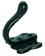 Tradco 1880MB Single Robe Hook MI Matt Black P65mm