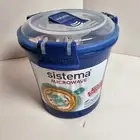 Sistema To Go Soup Mug Blue 22.1 oz. Clip Lid Phthalate BPA Free