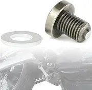 Xitomer M12x1.5 Magnetic Oil Drain Plug Fit for KLR650 Vulcan S VN650 Ninja 300 Ninja 650 Z650RS Ninja 400 High Power Magnet Oil Pan Plug with Alloy Washer, Leak-Proof Engine Protection