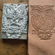 Owl Logo Embossing Stamp Leather Press Mold Aluminum Alloy Custom Stamping Tools