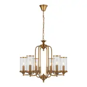 Vance Six Light Polished Copper Iron Pendant