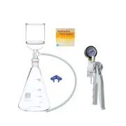 1000ml,Suction Filtration Unit,70mm Buchner Funnel,1L Flask & Vacuum Pump