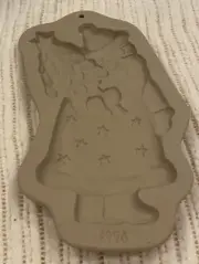 VTG Brown Bag Cookie Kris Kringle Cookie Mold 1996 Santa Clause Packing Tree VGC