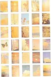 Homoyoyo 30pcs Wall Collage Kit Natural Theme Scrapbook Background Cards DIY Decor
