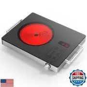VEXMAECY Portable Ceramic Cooktop Infrared Hot Plate,Stainless Steel Countert