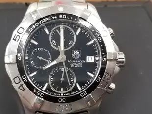 ☆ 豪雅 TAG HEUER  Aquaracer CAF2110  自動上鍊三眼計時碼錶 ☆ (保證真品)