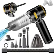 WINWEND Car Vacuum Cleaner High Power - 22000PA Portable Car Vacuum 4 in 1 Compressed Air Duster & Air Blower & Pump Hand Held Vacuum Cordless with Brushless Motor for Car Home Office Black