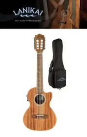 Lanikai Solid Top Acacia 8-String Uke Acoustic/Electric Tenor Ukulele +Bag/Ship