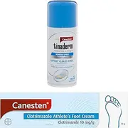 Canesten Bundle including Canesten Clotrimazole Athlete's Foot Cream 50g & Canesten Tinaderm Powder Spray 100g