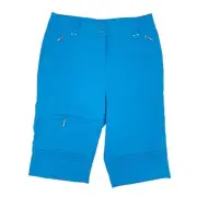 NEW DKNY Golf Women's Bright Blue Zipper Bermuda Athletic Shorts Capris Size 6