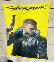 Cyberpunk 2077/EXTRA LARGE/Plush Blanket/Almost 80in x 60in/Vibrant Colors