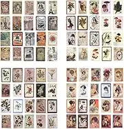 6 Packs Scrapbooking Washi Stickers - Vintage Postage Stamp Sealing Planner Retro Decoration for Notebook Diary Album Journals DIY Arts and Crafts (Ancient)
