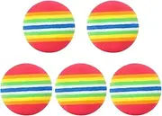 1/5/10Pcs EVA Rainbow Stripes Pattern Foam Bouncy Ball Cat Toy Pet Supplies Cats Foam Colorful Bouncy Ball Dog Chewing Cats Toy Ball
