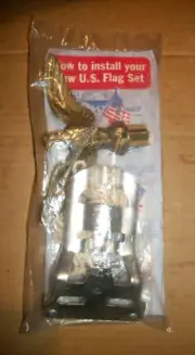 Vintage Annin Flag Pole Holder Bracket Kit With Plastic Eagle Topper & Rope USA
