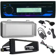 JVC KD-T92MBS CD Receiver, Install Kit, Handlebar Control, Cover, XM Tuner