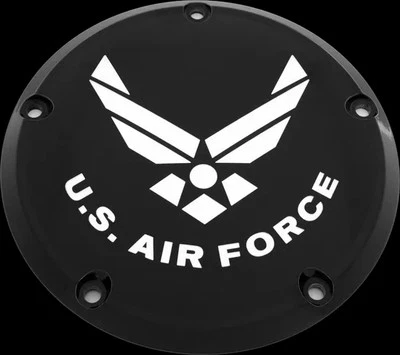 CE Black Billet Air Force Derby Cover for Harley Ultra Classic 07-15